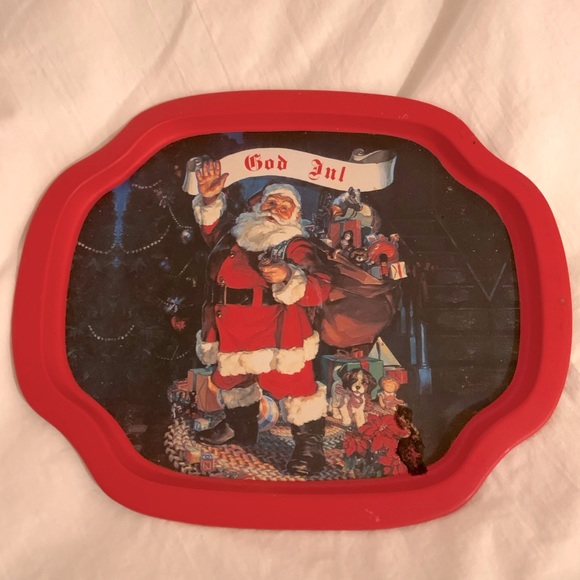 Swedish Small Christmas Metal Tray / God Jul Tray. - Picture 8 of 13